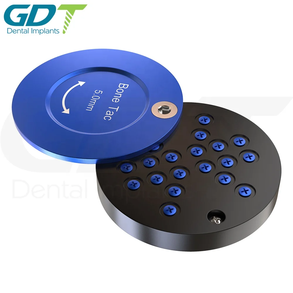 GBR System Bone Tac Screw Diameter 5.0mm Blue Case Mesh Membrane Fixation Dental Implant