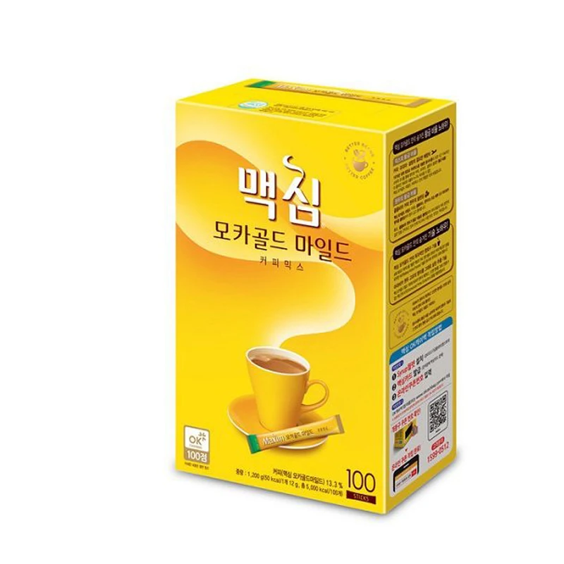 3 TYPES OF KOREAN MAXIM INSTANT COFFEE - MAXIM MOCHA GOLD MILD, MAXIM WHITE GOLD, MAXIM ORIGINAL - 100 pieces in a pack