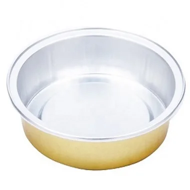 Modern 15ml Gold Aluminum Foil Disposable Container with Lid PC Material Microwavable round Cup Food Packing Load Capacity 5kg