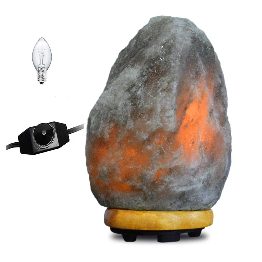 Real Natural Himalayan Three Type Salt Rock Night Light Salt Lamp With Wooden Base 100% Quality BY IMPEX PAKISTAN