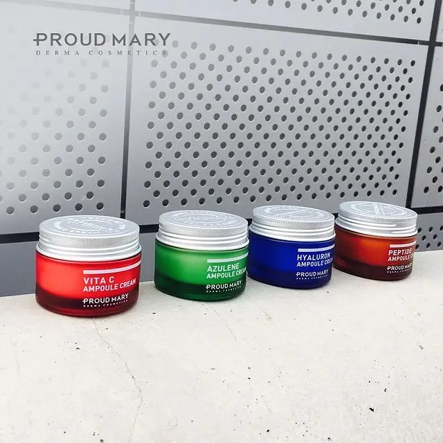 Korean Four types Ampoule Cream ( VitaminC/ Peptide/ Hyaluron acid/ Azulene ) 50g for all skin types