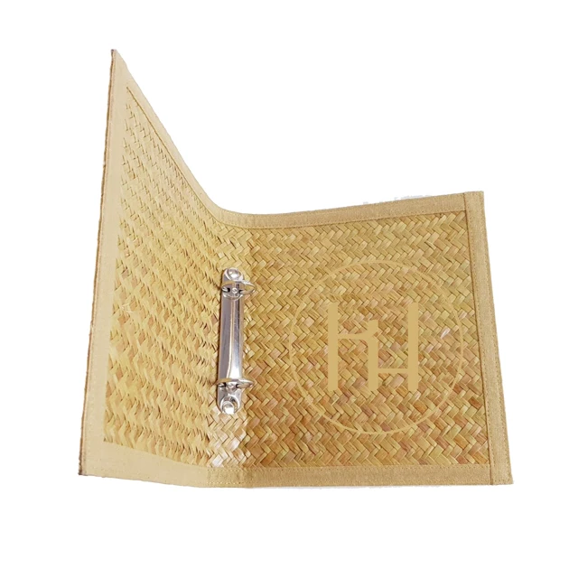 Eco Friendly Vietnam Seagrassn Woven Folder A4 Menu Cover For Hotel Restaurant