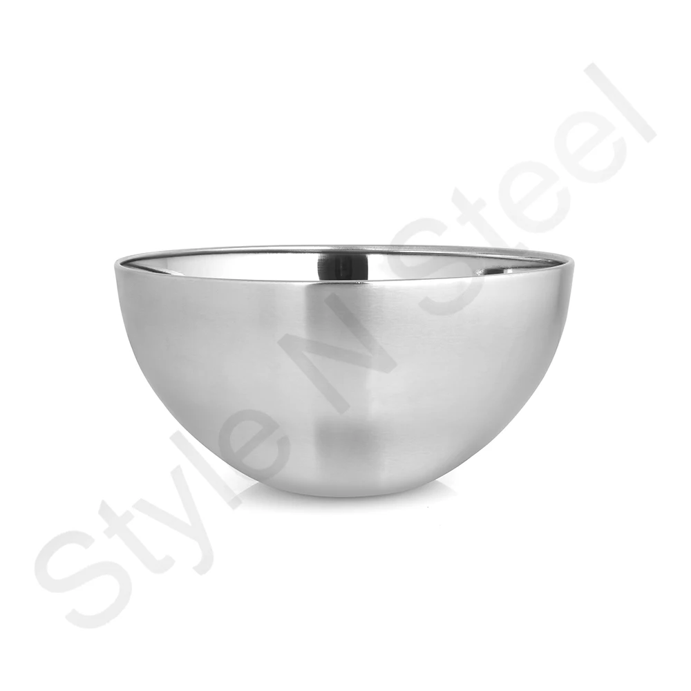 Stainless Steel Green Cabbage Salad Short Delivery Time Salad Bowl with Base Copper and Rest Hammered
