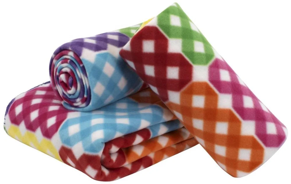 Good Quality King Size Cheap Polar Fleece Blanket 90 x 90 inches Made in india