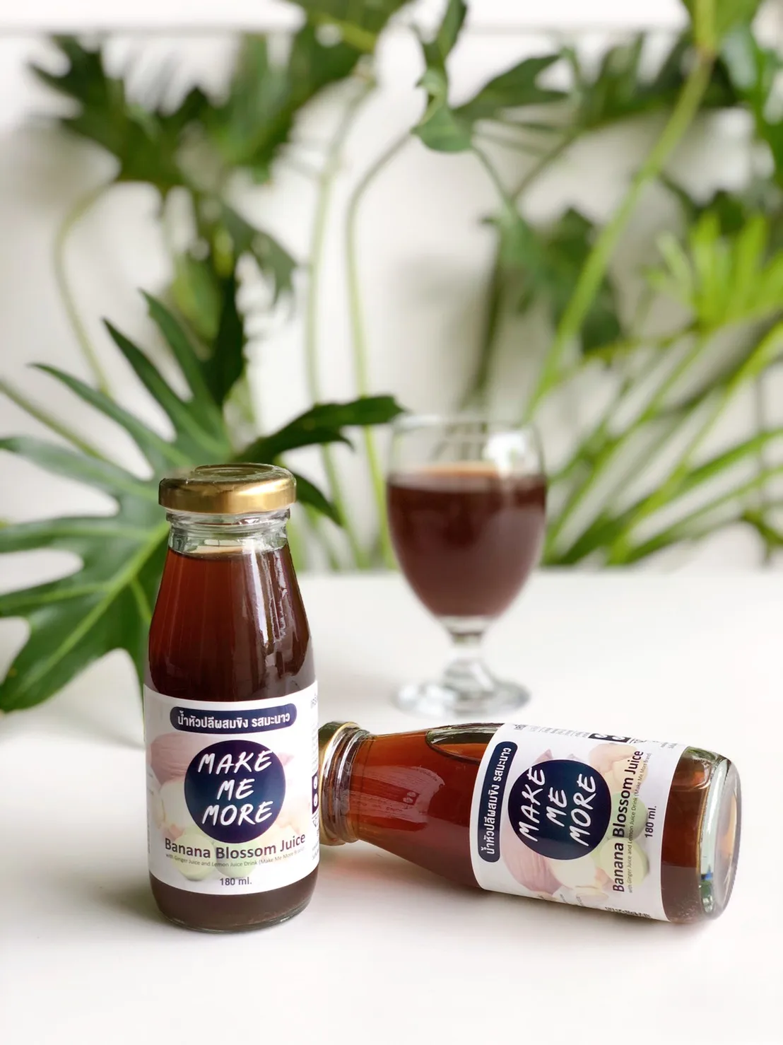 
Thailand Manufacture 100 % Natural 6 Bottles / box Concentrated banana blossom juice with ginger lime and stevia extract 