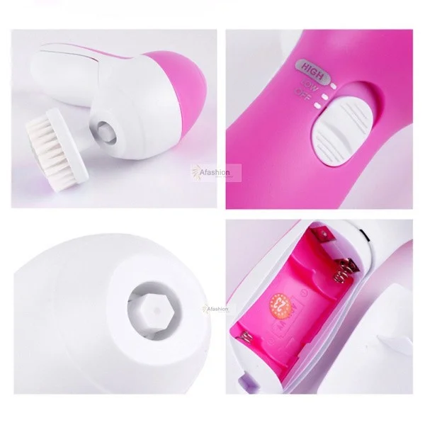 
Beauty Instrument Device 5-in-1 Electric Face Cleansing Brush Multifunction Facial Massager Deep Cleansing Exfoliators Iso9001 