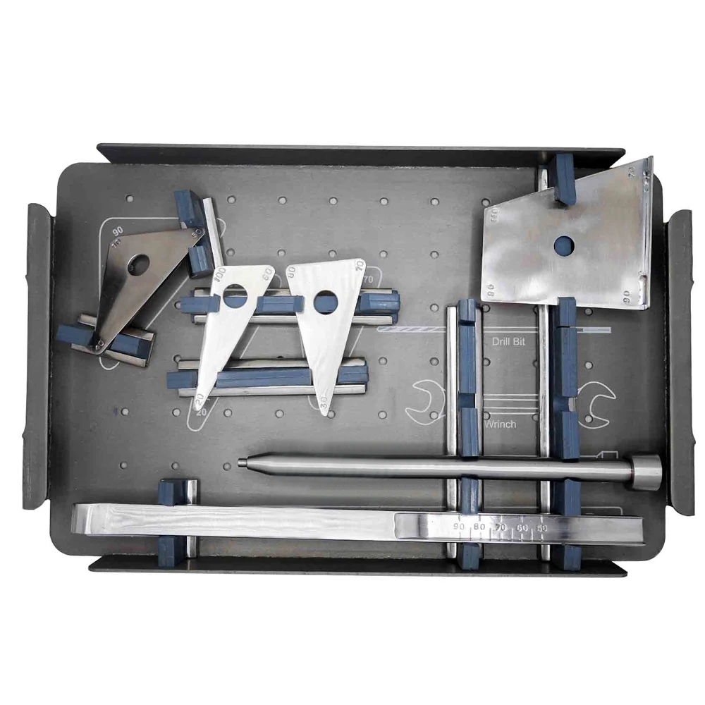 2022 Orthopedic Angled Blade Plate Instruments Set Best Quality Orthopedic Instruments Set With Aluminum Box