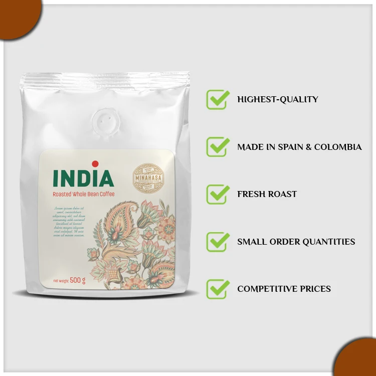 
Bulk Stock Good Quality Private Label Decaf Arabica Whole Coffee Bean 500gm for Sale 