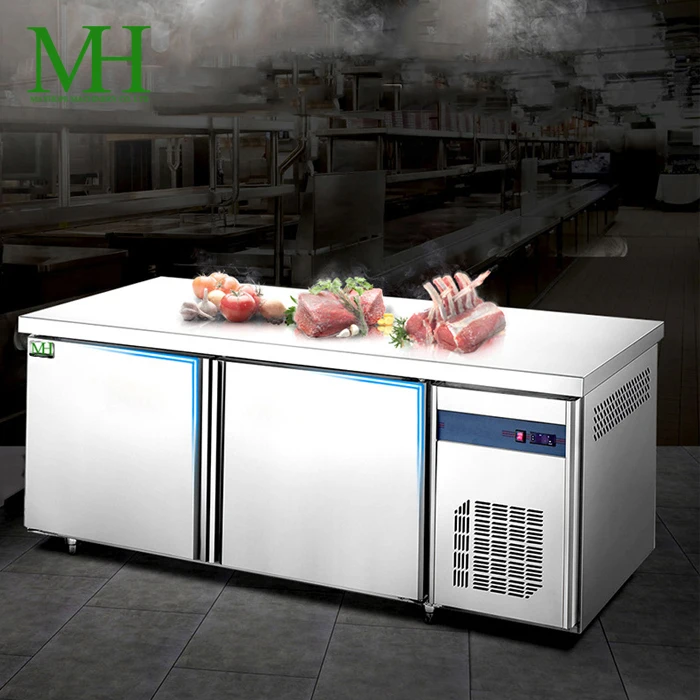 High Quality Standard Commercial Kitchen Hotel Equipment Stainless Steel Refrigerated Workbench Undercounter Refrigerator