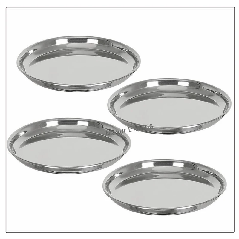 Stainless Steel Round Dinner Plate Lunch Plate
