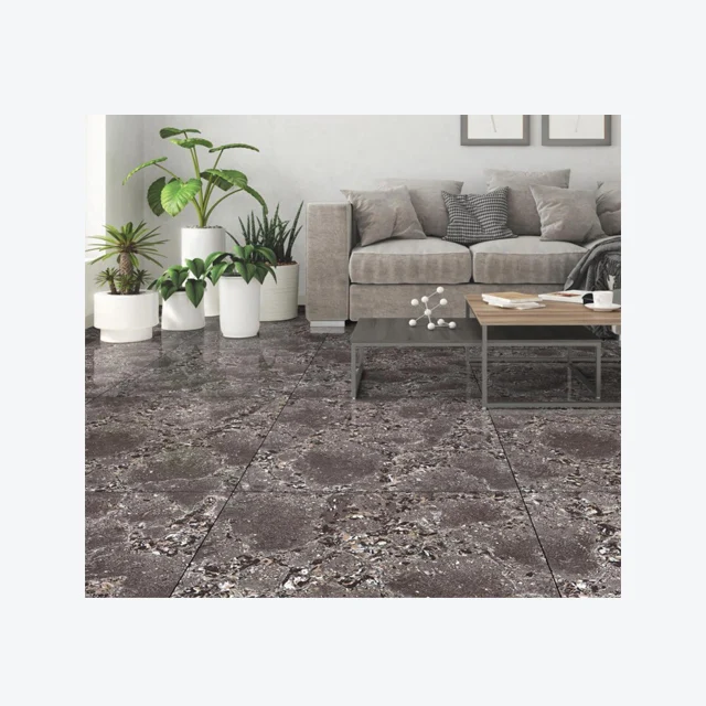 Best Selling Modern Double Charge Floor Tiles High Quality Wood Accents for Villas Glossy Finish Direct India Latest Collection