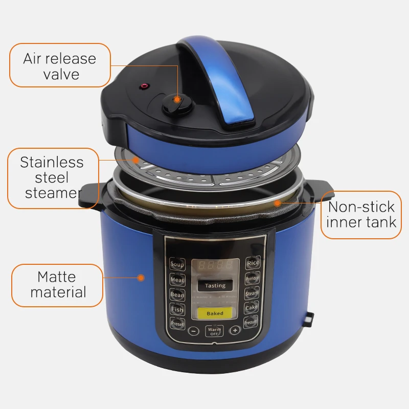 Ouguanxuan factory custom hot sale blue Reis Kocher 5l rice cooker big rice cookers