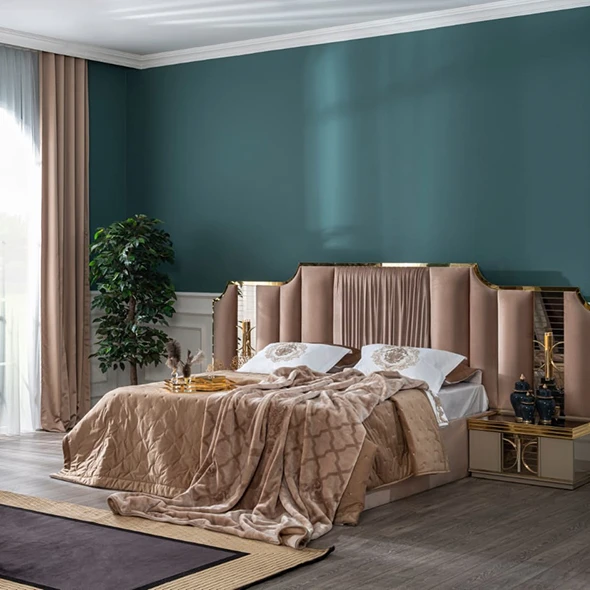 Custom Made Modern Designs Bedroom Set Wardrobe Closet Bedside Table Dressing Table Furniture Luxury  European Style USA Arab