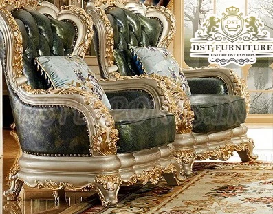 Эксклюзивный набор диванов для гостиной в европейском стиле деревянных резных Королевском Стиле с резьбой