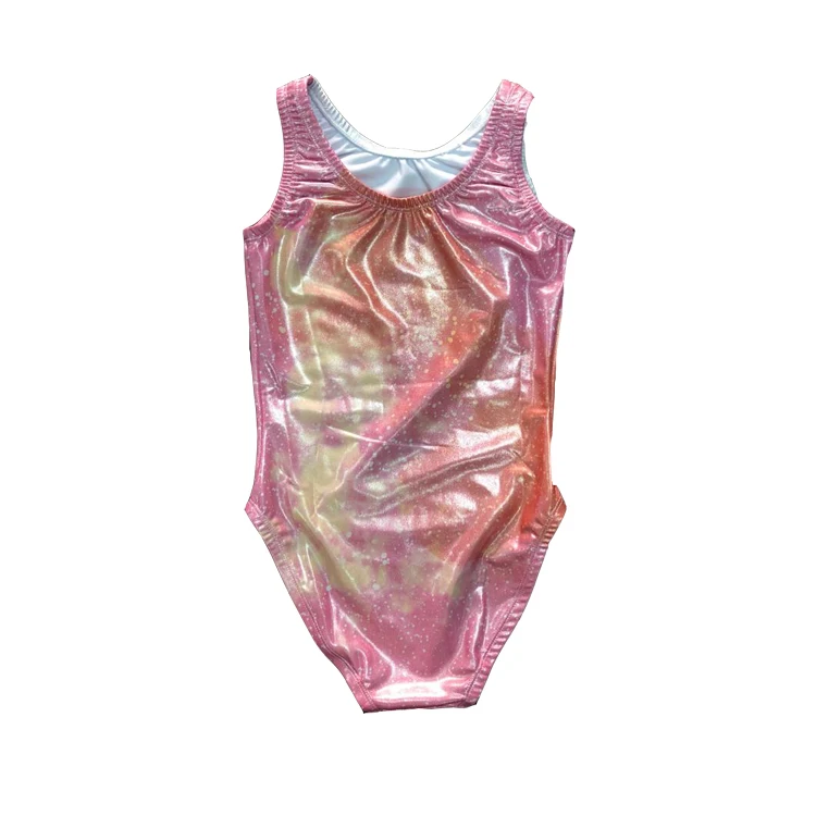 OEM Sportswear Type Supply Service Training Dancewear Adult Women Dancing suit Orange Mesh Gymnastic Leotard