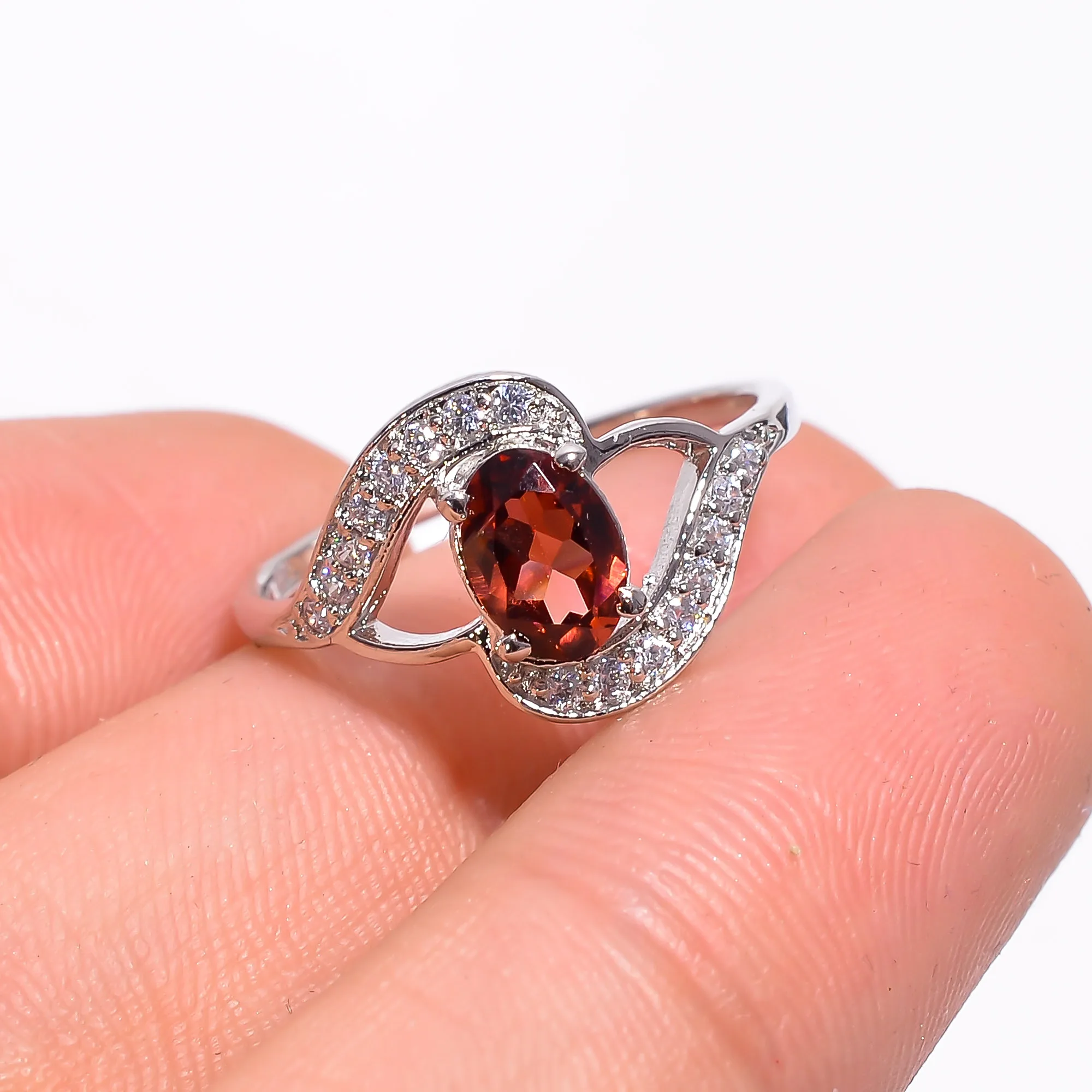 925 Sterling Silver Multiple Amethyst Moonstone Citrine Rings Marriage Jewelry For Women Size  Fashion Rings