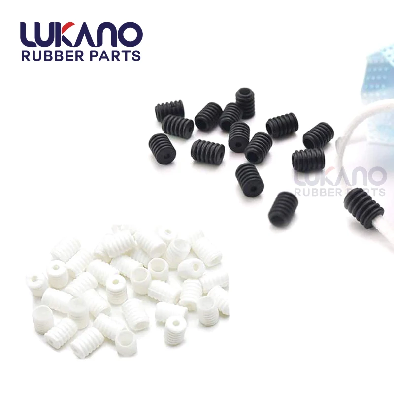 Silicone cord locks toggles drawstrings adjustable lanyard buckle elastic cord adjuster non slip stopper button