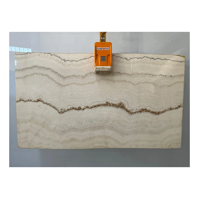 White Onyx with straight Veins onyx laminated Granite stone composite panels for wall Turkish Marble