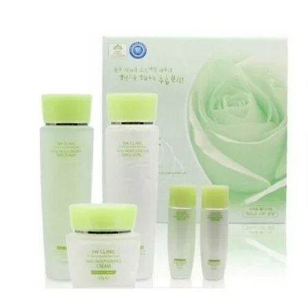 Korea cosmetic 3W CLINIC SNAIL MOIST CONTROL SKIN CARE SET Anti-wrinkle Anti-aging nutrition g facial care K-beauty