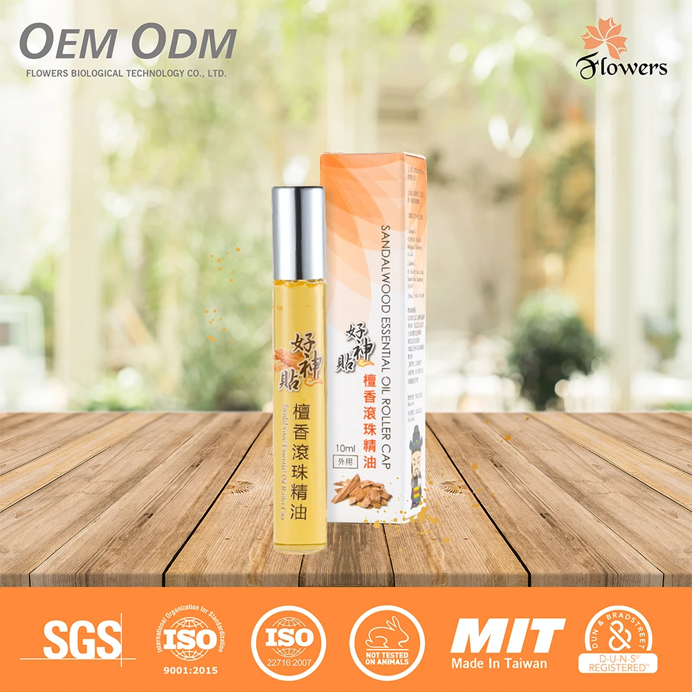 Sandalwood Essential oil roll on bottle for Calm the Nerves