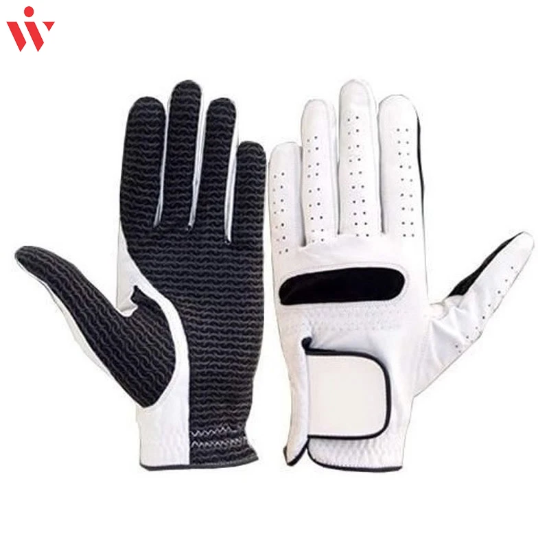 Latest Fashion Plain High Quality Golf Gloves with Latest Pattern Embroidery Logo Leather Golf Gloves