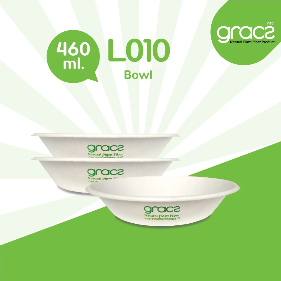 
Gracz L010 Bowl 460ml eco friendly packaging cup bowl food containers Thailand 