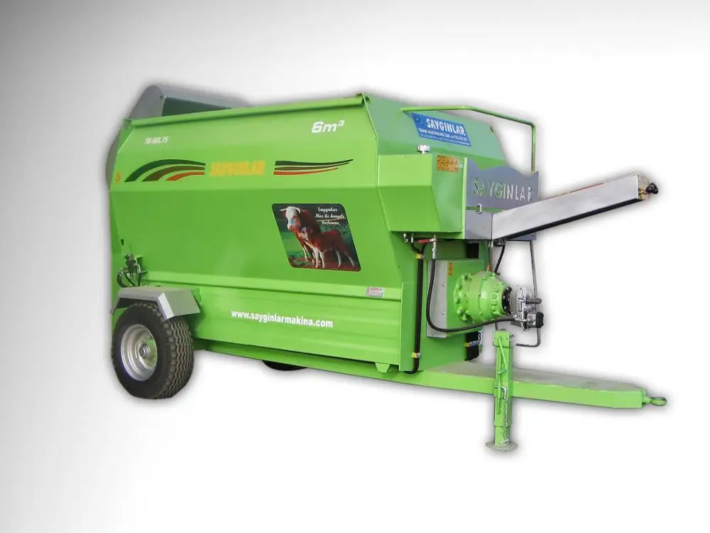 Horizontal Auger Harsh Mixer Truck For Sale Optional Digital Loadcell 6m3 Tmr Wagon Feed Mixer