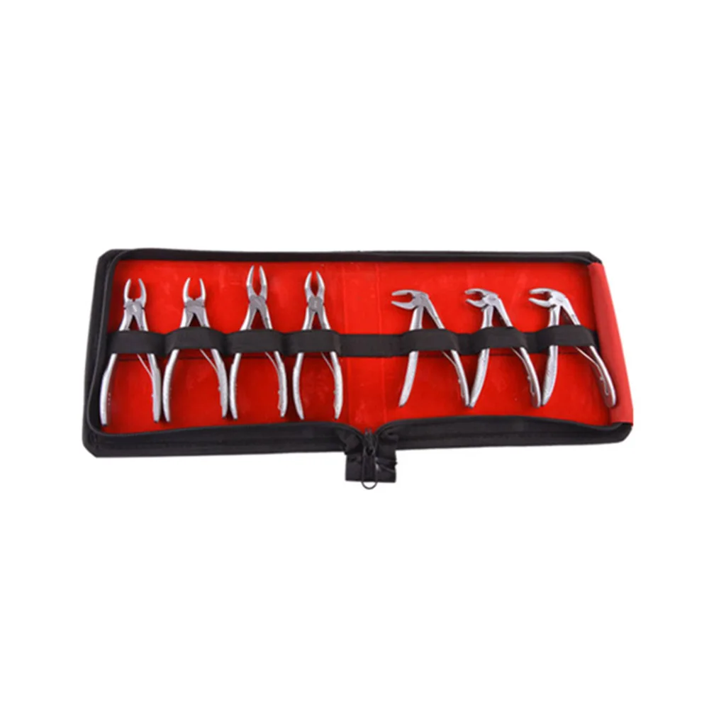 Высококачественное стоматологическое оборудование, стоматологические щипцы для удаления детских зубов, английский шаблон, набор из 7 шт.