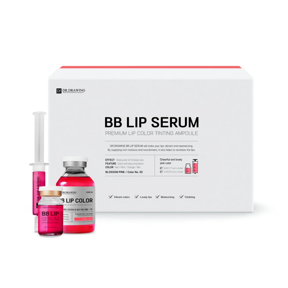 private label BB LIP Pink Korea DR.DRAWING BB Lips glow Meso Serum For Semi Permanent BB Makeup Lip Gloss MTS Available OEM logo