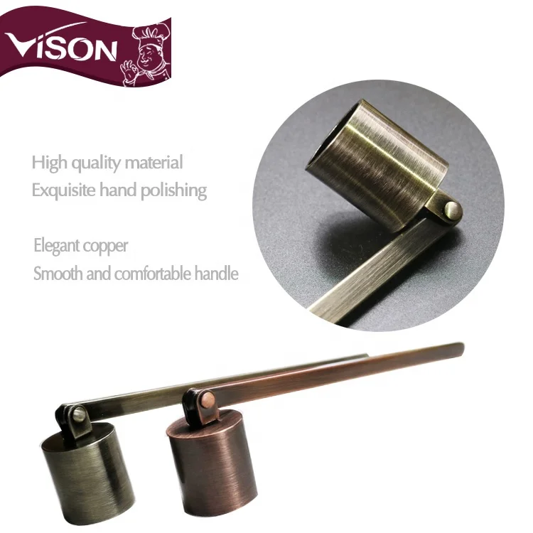 C016 Bell candle Snuffer wick trimmer with Antique Brass Finish Candle Accessories tools