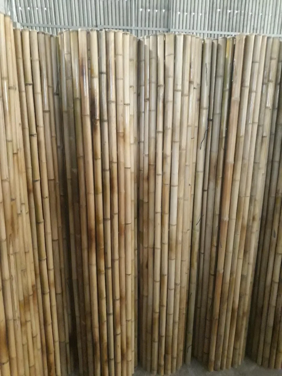 High Quality Bamboo Slat Rolled Fence Bamboo Slat Screening Half Round Black Bamboo Fence Size Customized +84947900124