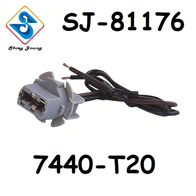 Single Contact Lamp Socket 1 Pin Auto Connector 7440 T20 Bulb Single Contact Pigtail Lamp Socket