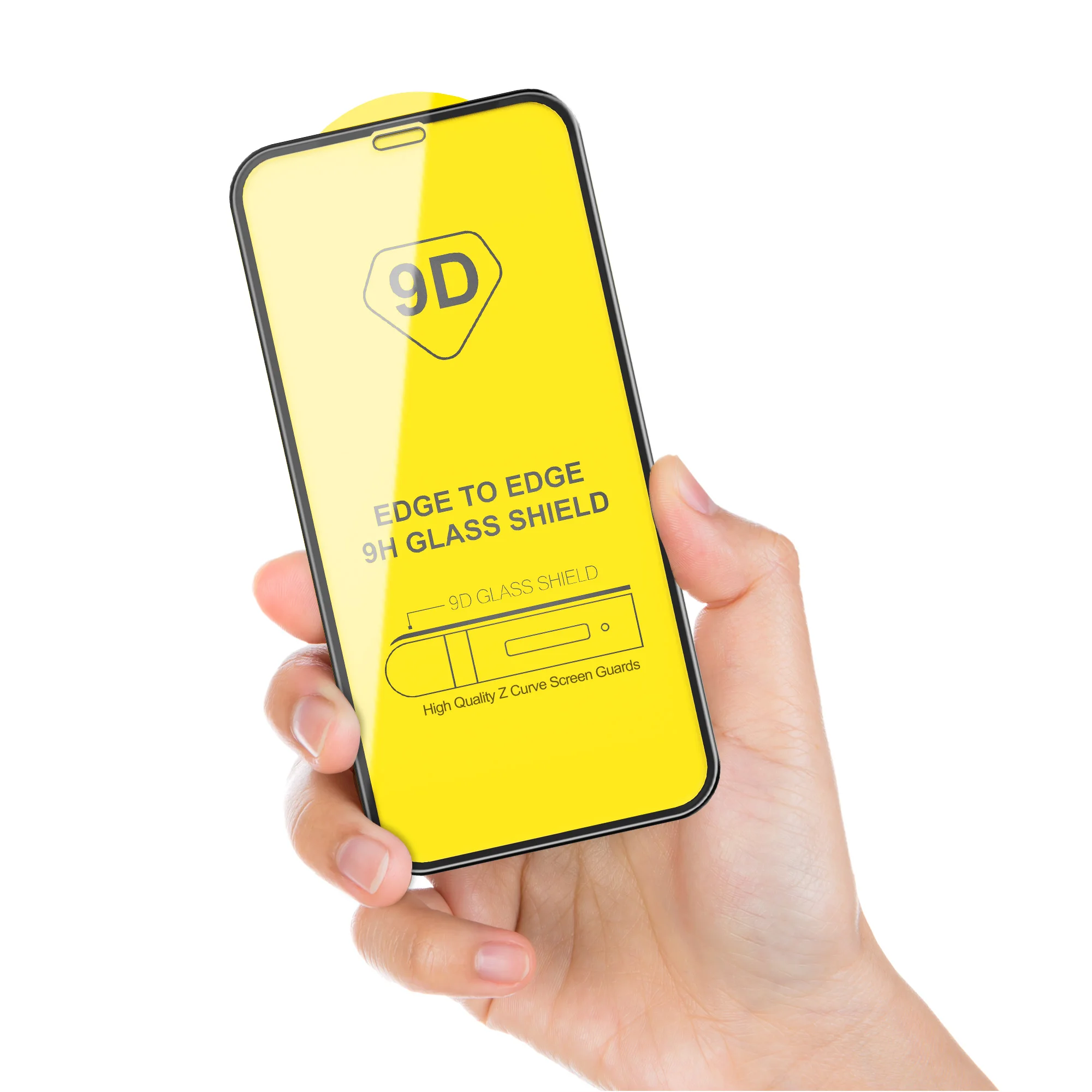  9h 5d 9D Full Cover Glue Tempered Glass Screen Protector Film Big Curved Edge for Ip Iphone 13 12 11 PRO X XS MAX XR