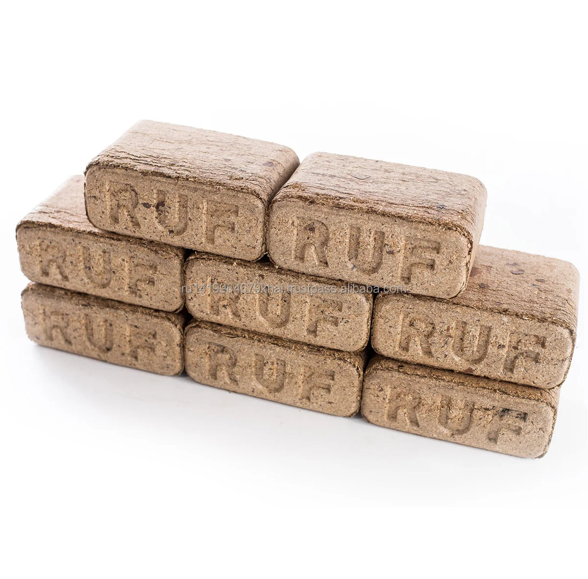 Quality birch wood RUF fuel briquettes, ruf