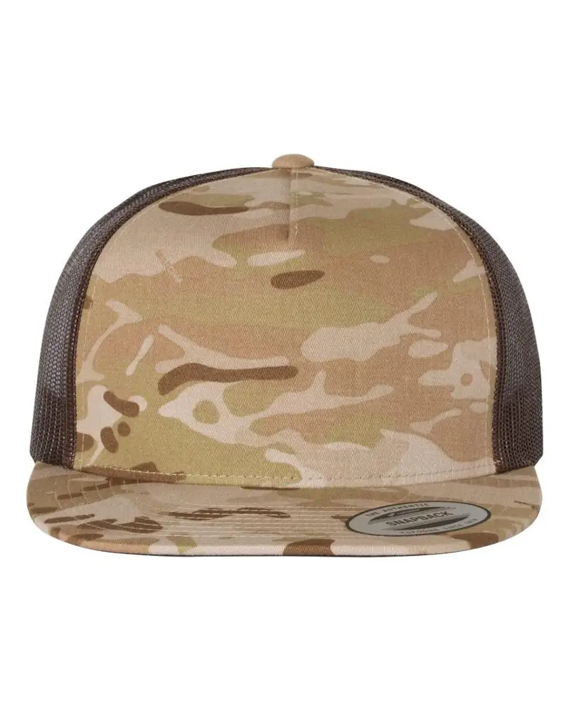Flat Bill Trucker Cap Camouflage