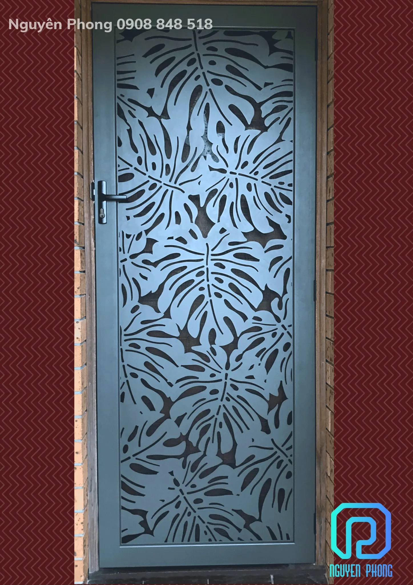 Роскошные железные двери для современного и классического дома из Вьетнама входные межкомнатные металлические качели модель 3D железный Дизайн сталь