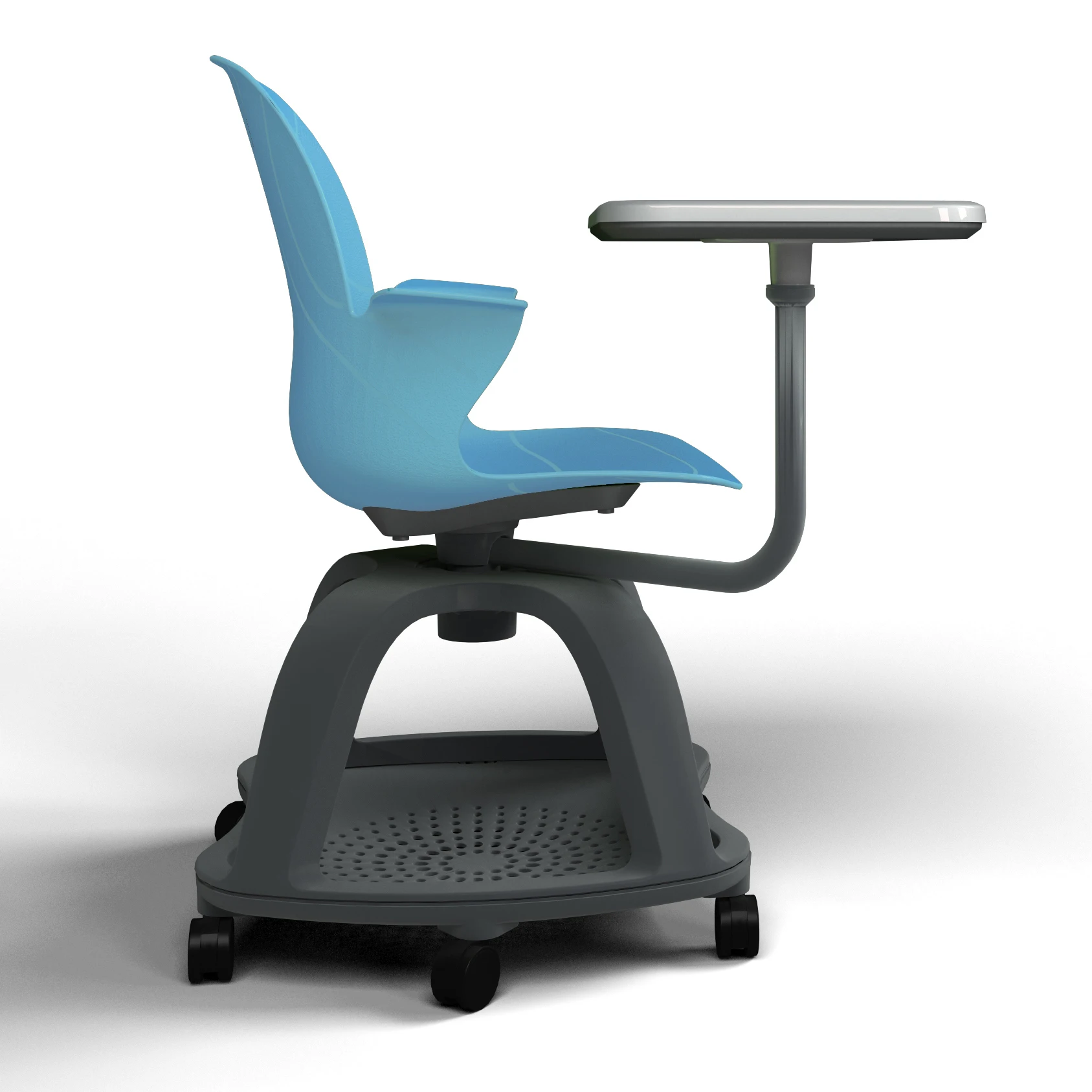 
MOST DURABLE ERGONOMIC FLEXIBLE NODE STUDENT CHAIR WITH MOBILE WRITING TABLET - NAVY BLUE 