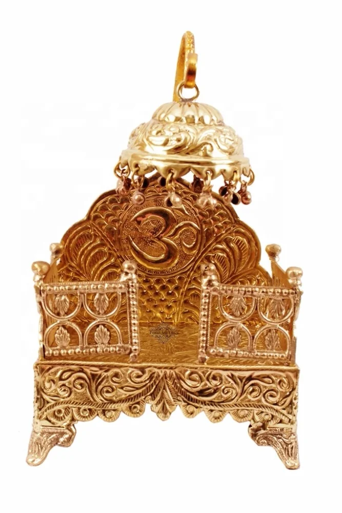 Antique Religious Copper Om Design Singhasan At Wholesale Price Bulk Sale High Quality Manufacturing From India