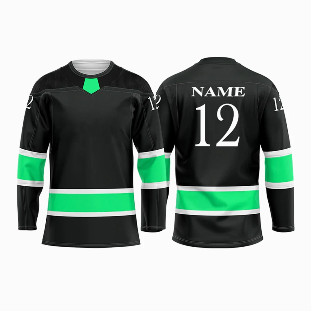 Team Wear Ice Hockey Jerseys Polyester Made Winter Warm Ice Hockey Jerseys Custom Design Printed Jerseys For Adults