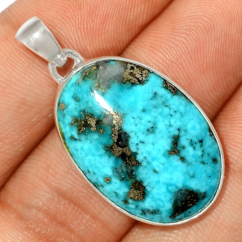 Набор из очень редких ААА иранских бирюзовых овальных подвесок с кабошоном