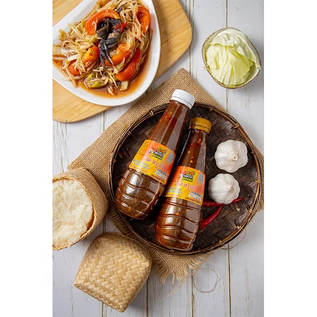 Thai Green Papaya Salad Spicy Sauce Som Tam Sause Som tam Poo Pla Ra PHE TA KHONE Seasoning Sauce from Thailand