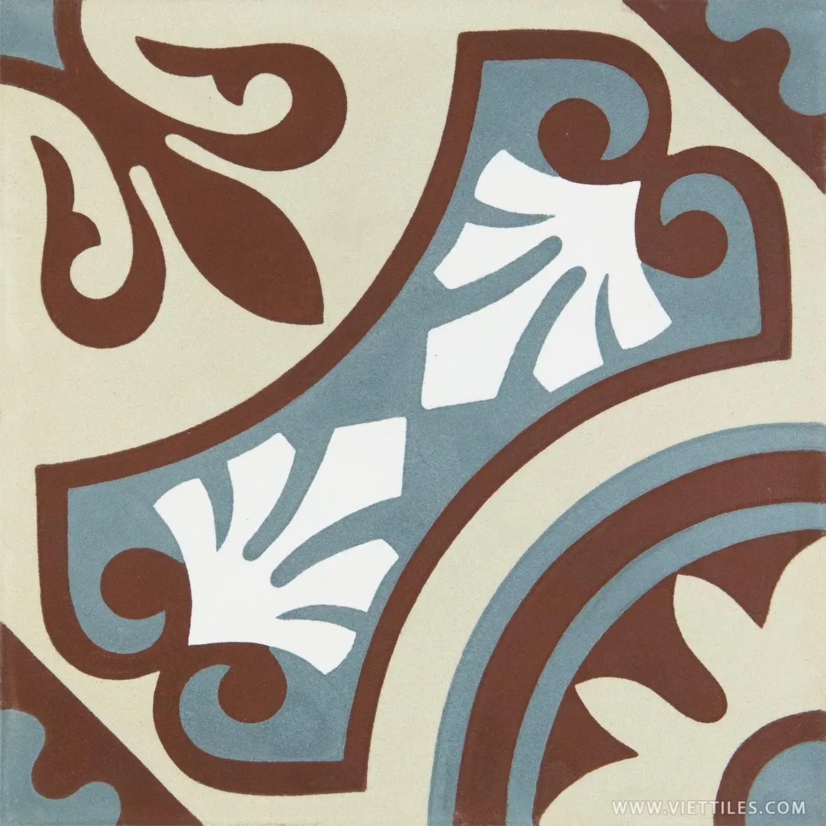  Стена кухни с цементной плитой ручной работы