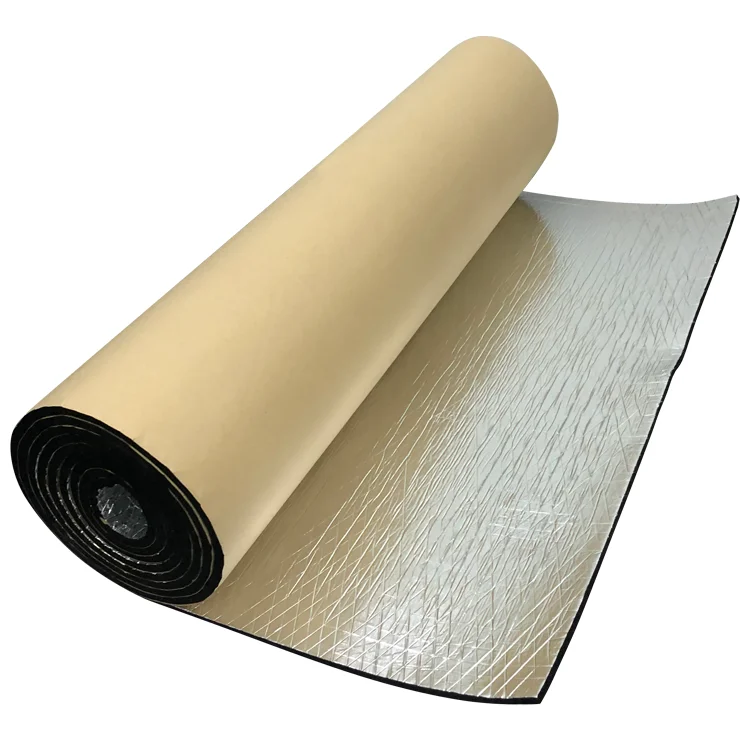 Самоклеящаяся резиновая пена с подложкой из фольги/рулон пены с закрытыми ячейками с подложкой из ПЭТ