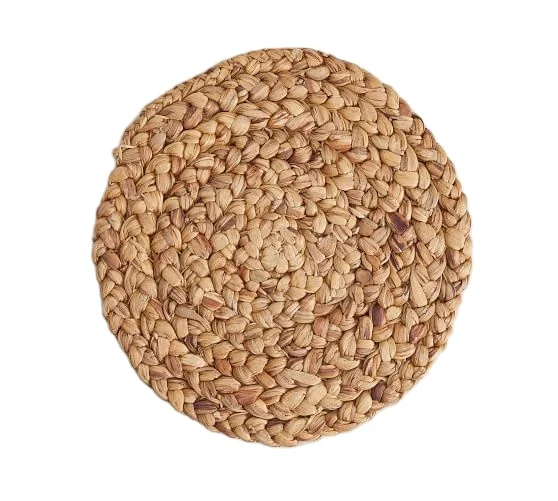 Flower shape water hyacinth placemat handcrafted table mat straw sustainable best choice for wholesale