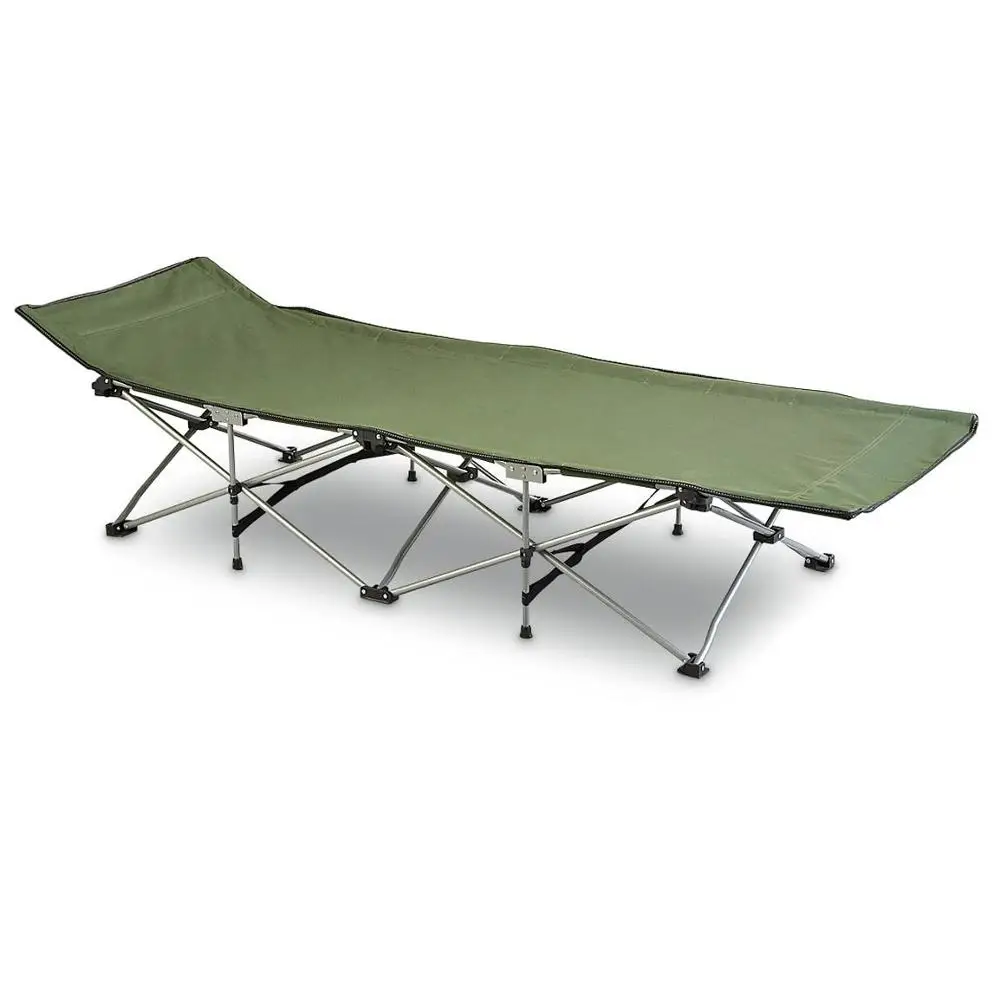 Wholesale cots durable steel folding bed outdoor camping bed