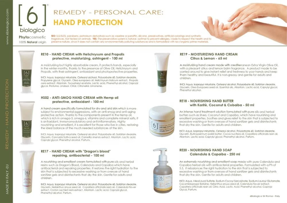 Nourishing and Soothing Hand Butter - with Shea Butter, Coconut and Copaiba - Organic and Made in Italy