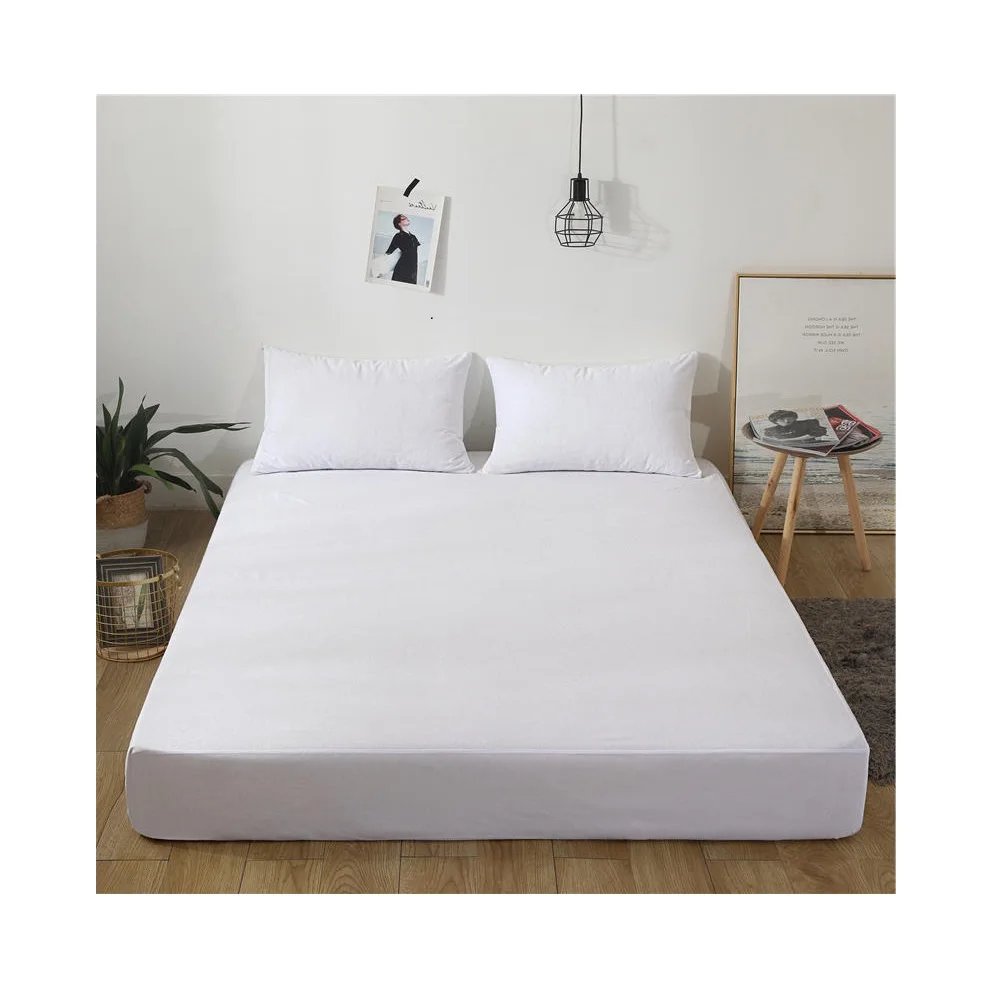 Cotton Washable 100% Waterproof Jersey Fabric Bed Sheet Stops Leaks Dust Mites White Terry Mattress Protector From Vietnam