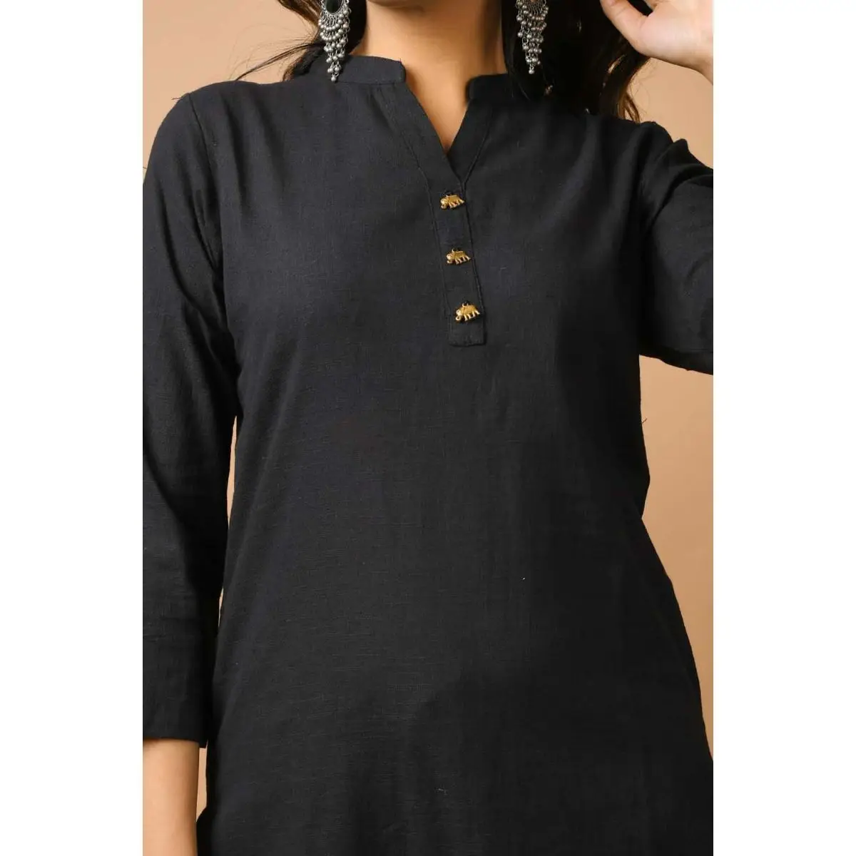 Designer wear Cotton Solid Casual Kurti With Pant Set