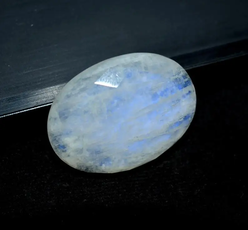 100% Natural Rainbow Moonstone Top Quality Loose Genuine Gemstones Moonstone Oval Shape Cabochon Gemstones For Jewelry Making