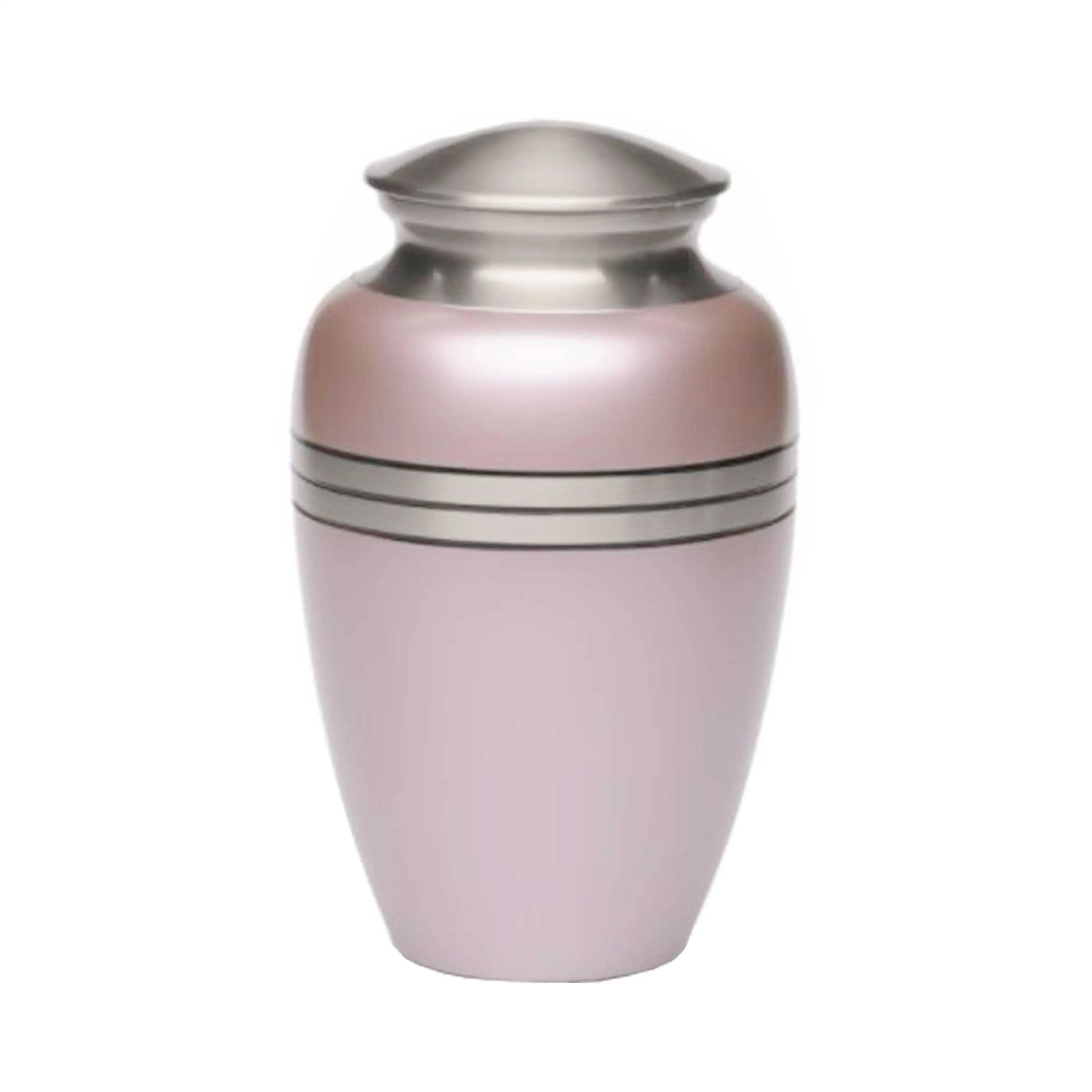 Manufacturer and Exporter of Three Striped Baby Pink Classic Urn Brass Cremation Urns Metal Classic Adult Cremation Urn Colour O